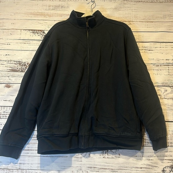 LL Bean Katarina Iron Works Sherpa Lines Zippered Sweatshirt‎ Jacket Size L Tall - Picture 1 of 7